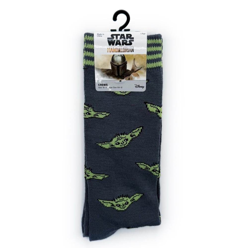 Star Wars The Mandalorian Crew Socks Womens Mens Disney Gift Grogu Baby Yoda